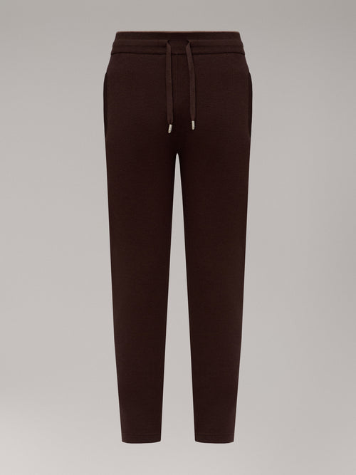 Porto Knit Trousers — Deep Chocolate