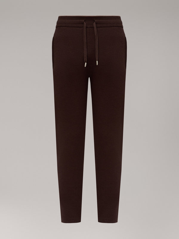 Porto Knit Trousers — Deep Chocolate