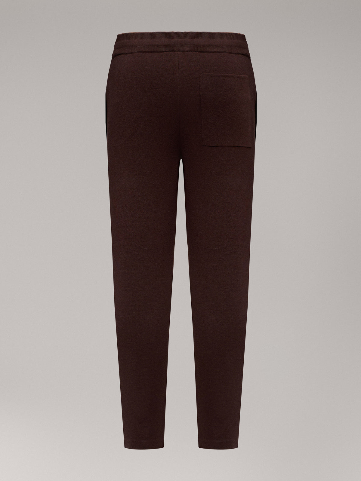 Porto knit trousers — deep chocolate