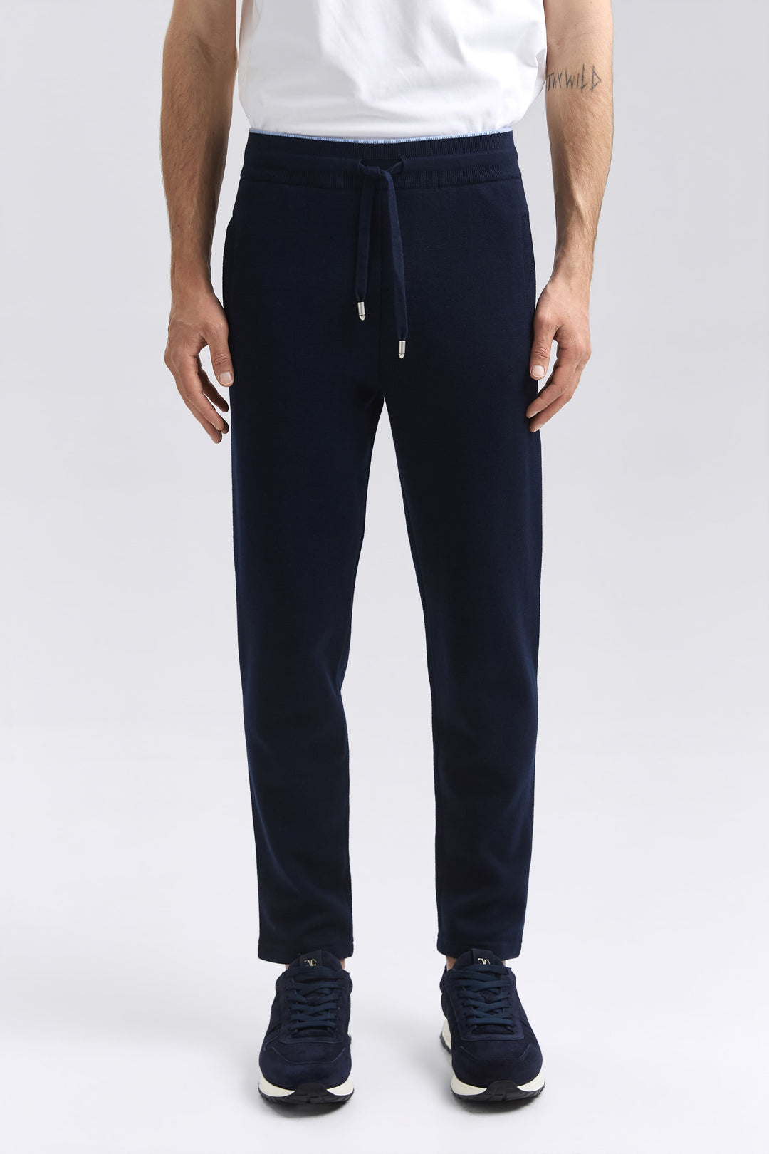 Porto Knit Trousers — Midnight Navy