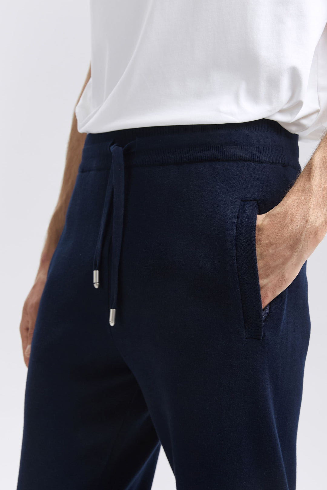 Porto Knit Trousers — Midnight Navy