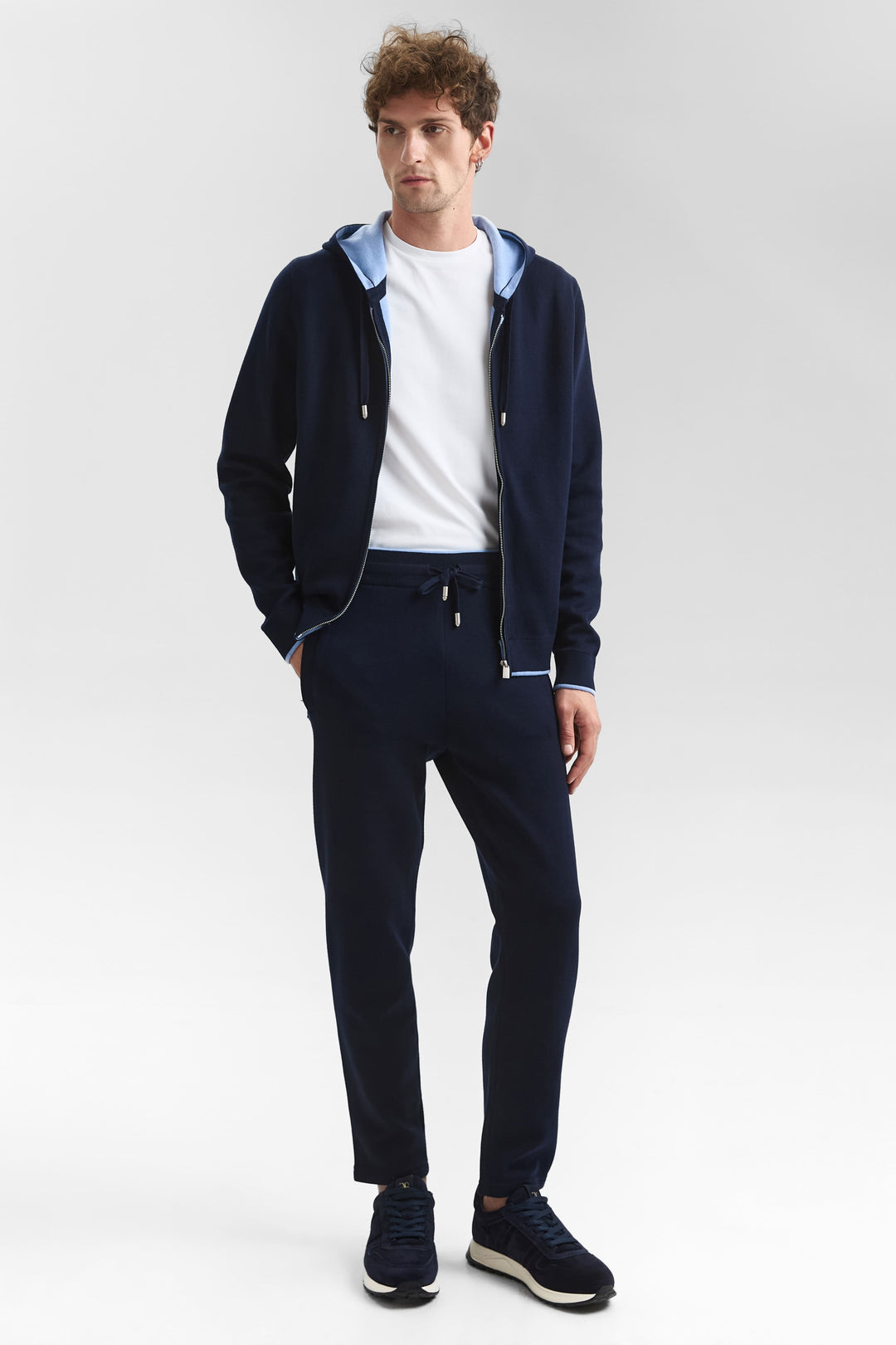 Porto Knit Trousers — Midnight Navy