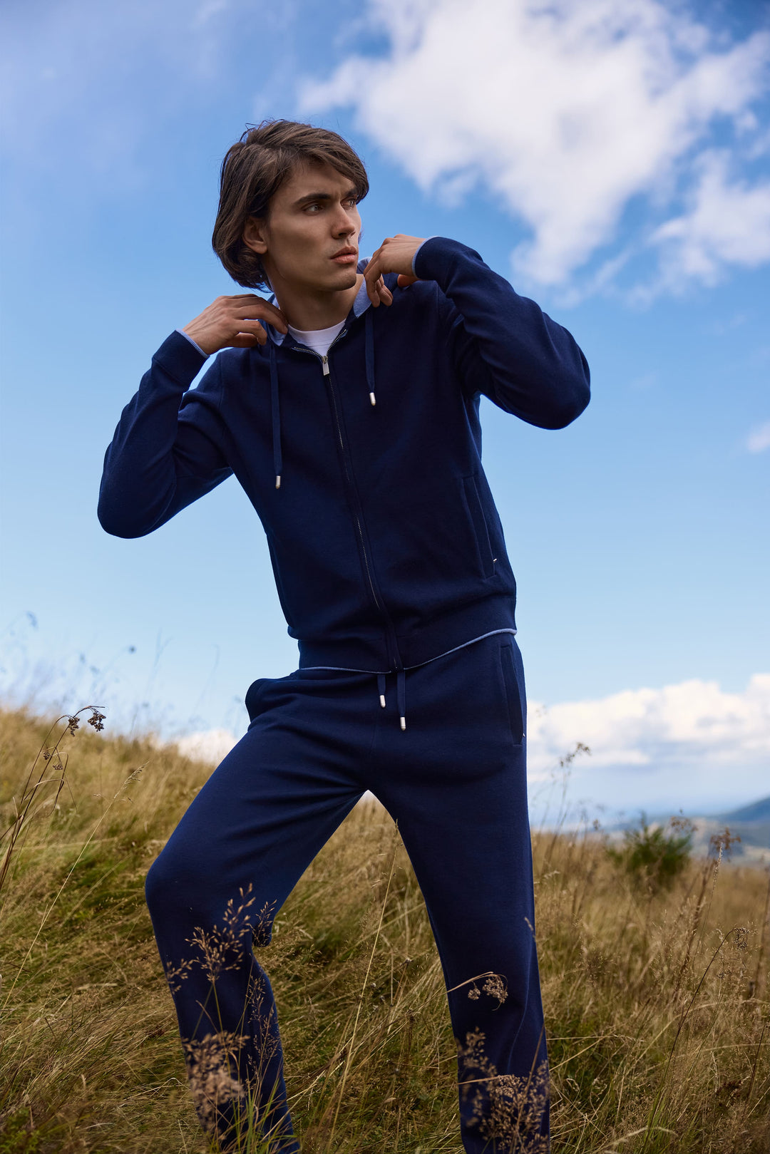 Porto Knit Trousers — Midnight Navy