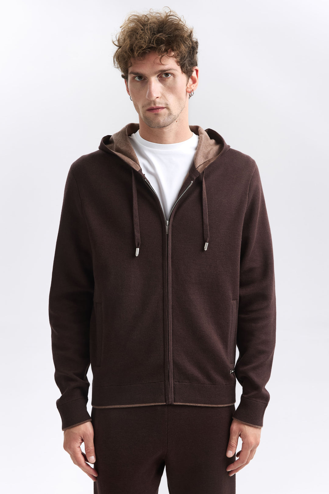 Porto Zip Hoodie — Deep Chocolate