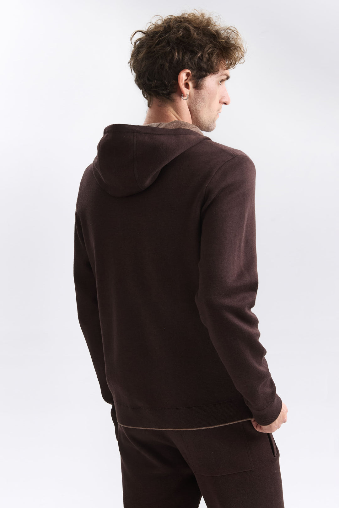 Porto Zip Hoodie — Deep Chocolate
