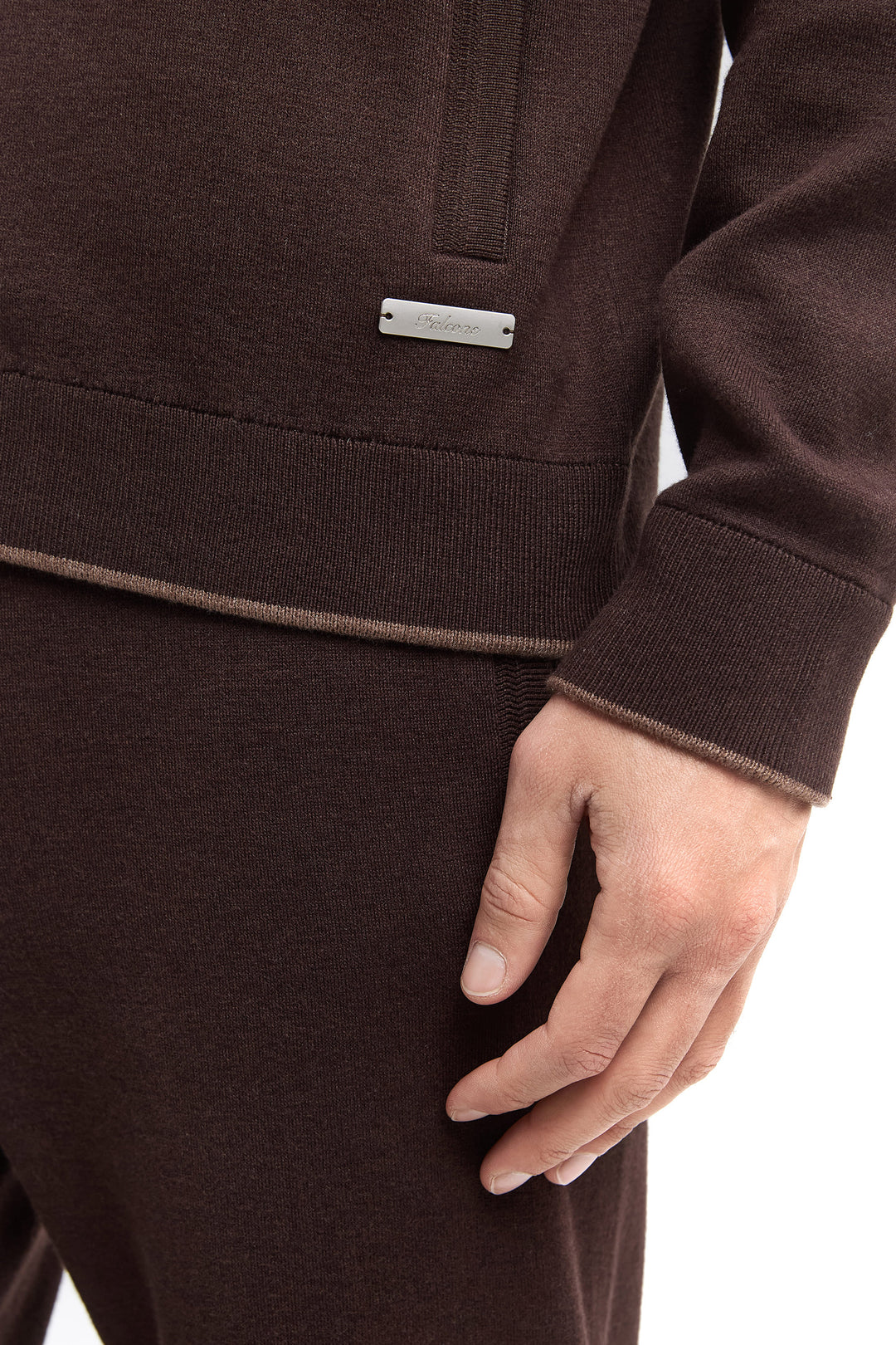Porto Zip Hoodie — Deep Chocolate