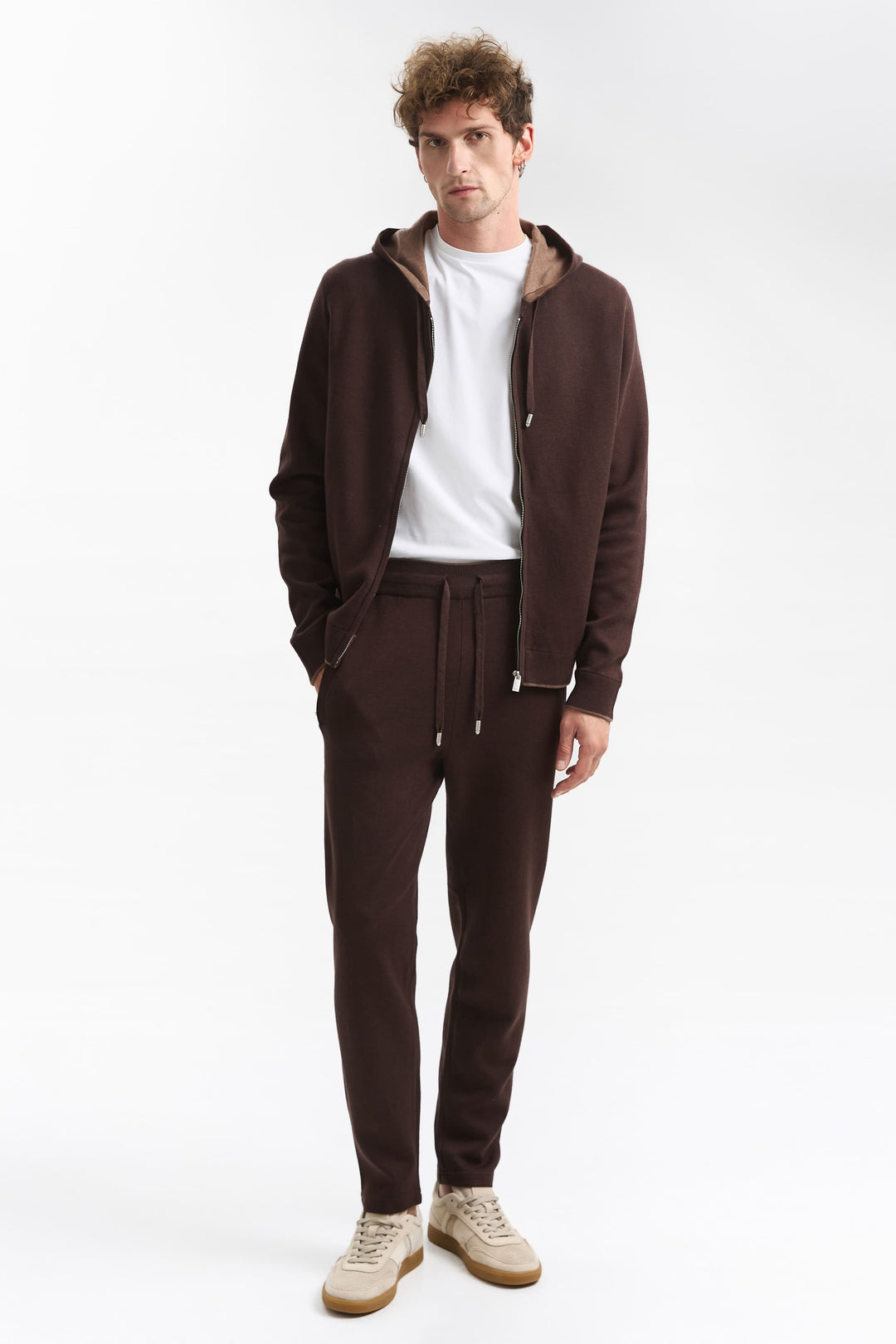 Porto Zip Hoodie — Deep Chocolate